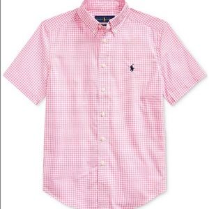 Polo Ralph Lauren Boys Pink Gingham Poplin Shirt